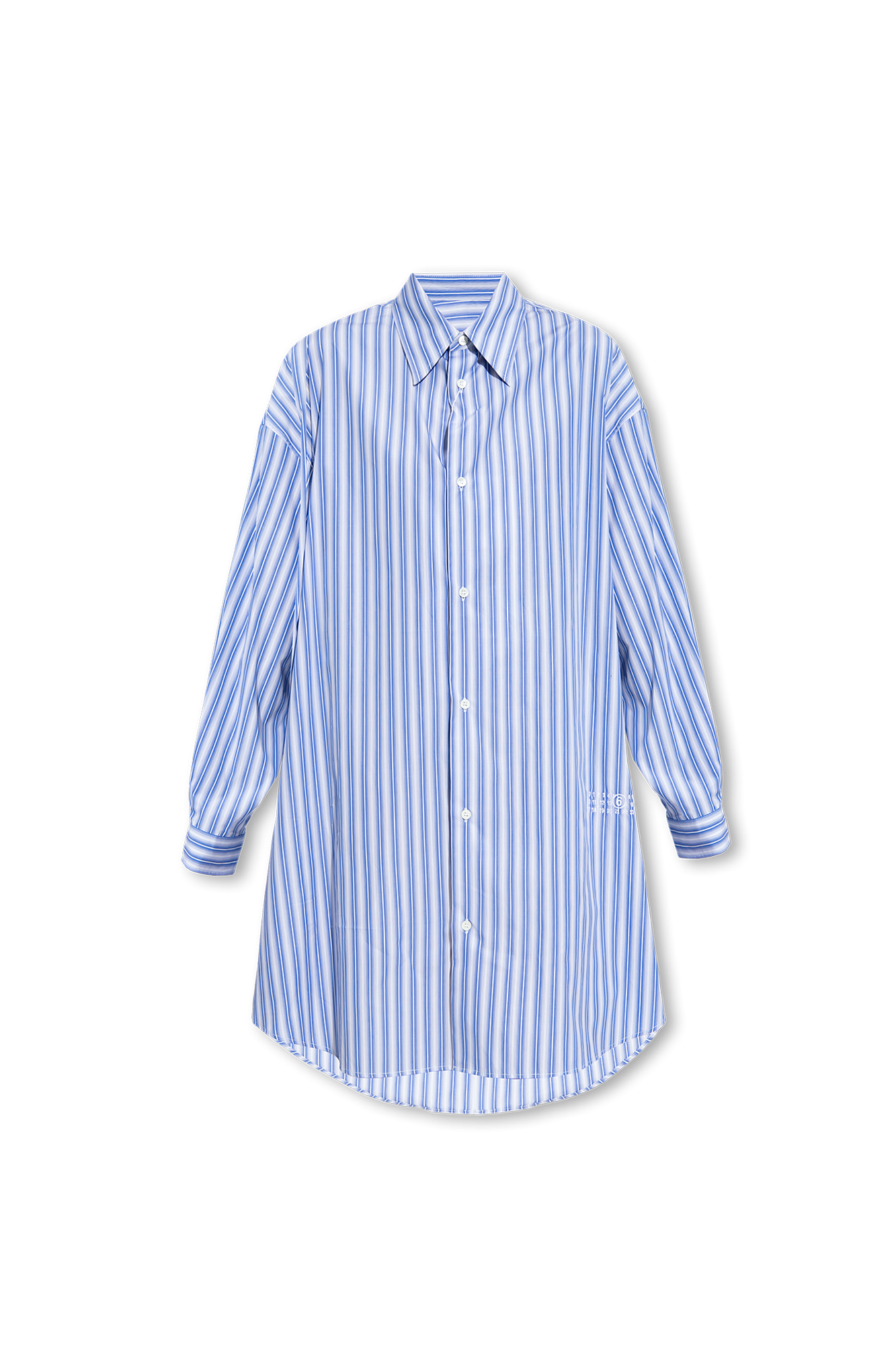 SchaferandweinerShops Canada - Avenue Grey Midi Button Print Teens dress -  Blue Oversize Teens dress MM6 Maison Margiela
